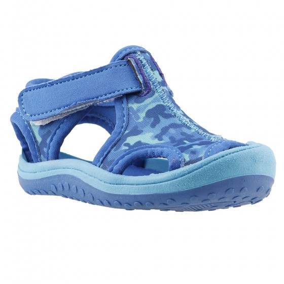 Ayakland Kids Kamuflajlı Aqua Erkek Çocuk  Sandalet Panduf Ayakkabı Mavi