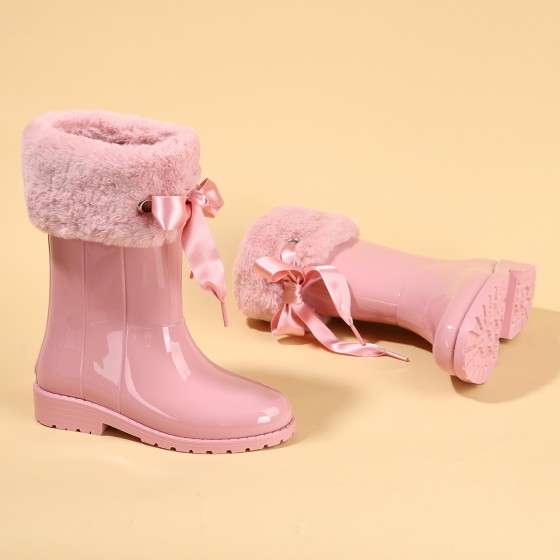 İgor W10239 Campera Charol Soft Kız Çocuk Su Geçirmez Yağmur Kar Çizmesi Pembe