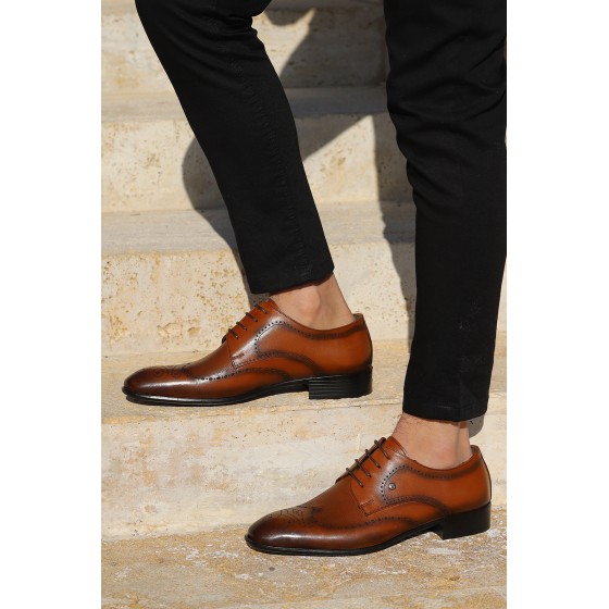 Ayakland P216 %100 Deri Klasik Erkek Ayakkabı Taba