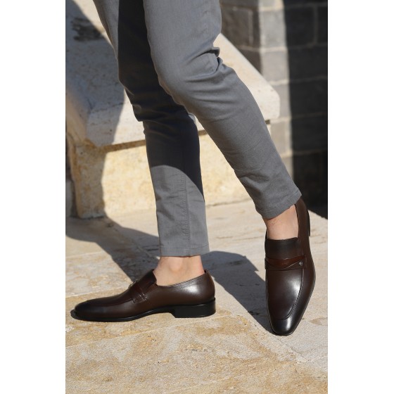 Ayakland P507 %100 Deri Klasik Erkek Ayakkabı Kahverengi